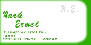 mark ermel business card